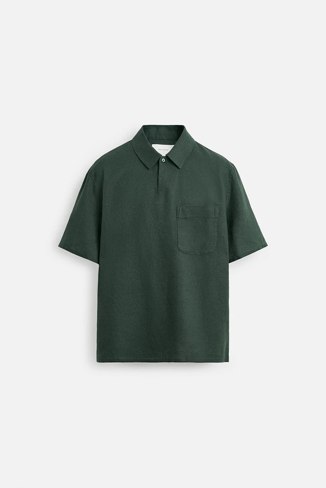 100% LINEN POLO SHIRT