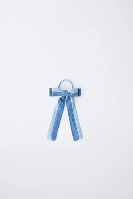 CHOUCHOU EN DENIM À LACET
