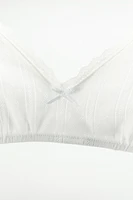 LACE TRIM POINTELLE BRA