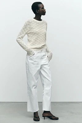 POINTELLE KNIT SWEATER