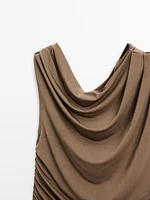 Top asymétrique drapé