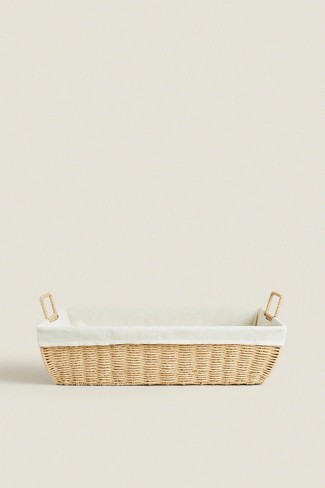 IRONING BASKET WITH FABRIC LINING