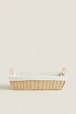 IRONING BASKET WITH FABRIC LINING