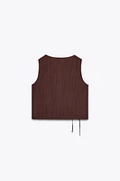 WRINKLE-EFFECT TOP VEST