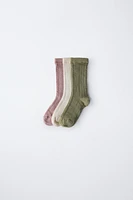 THREE-PACK OF TEXTURED SOCKS