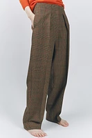 PLAID PANTS WITH DARTS ZW COLLECTION