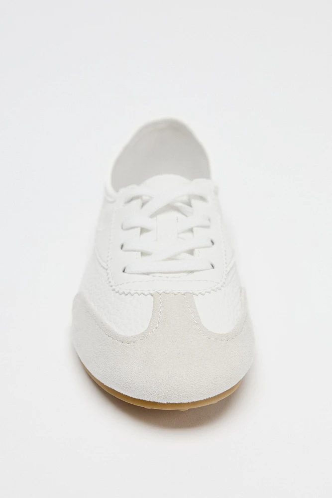 FLAT COMBINED DERBY SHOES