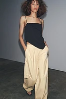 ASYMMETRIC CREPE TOP