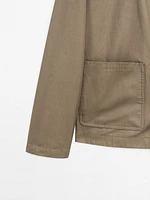 100% cotton jacket with pockets