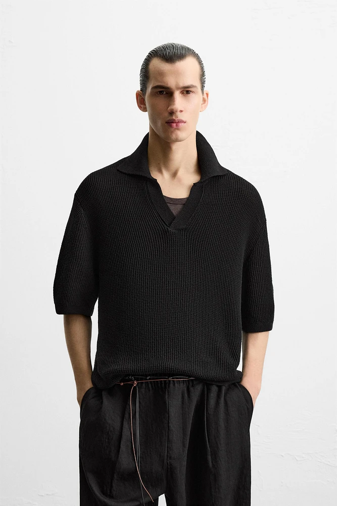 POLO EN MAILLE STRUCTURÉE