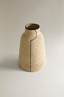 TALL SEAGRASS VASE WITH LINE