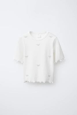 T-SHIRT CÔTELÉ FANTAISIE