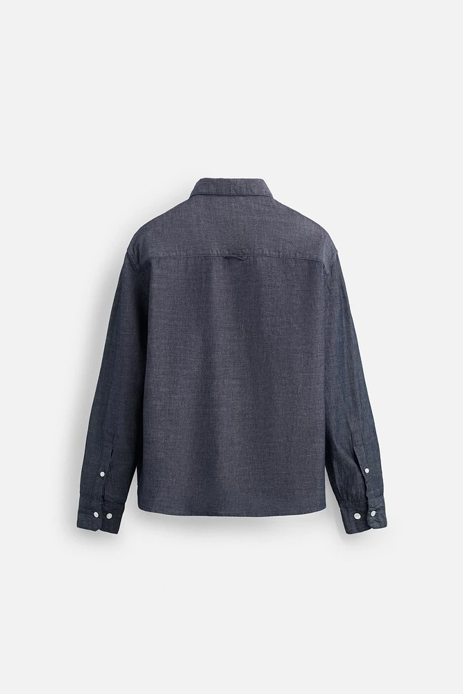 CHEMISE STRUCTURÉE EN CHAMBRAY