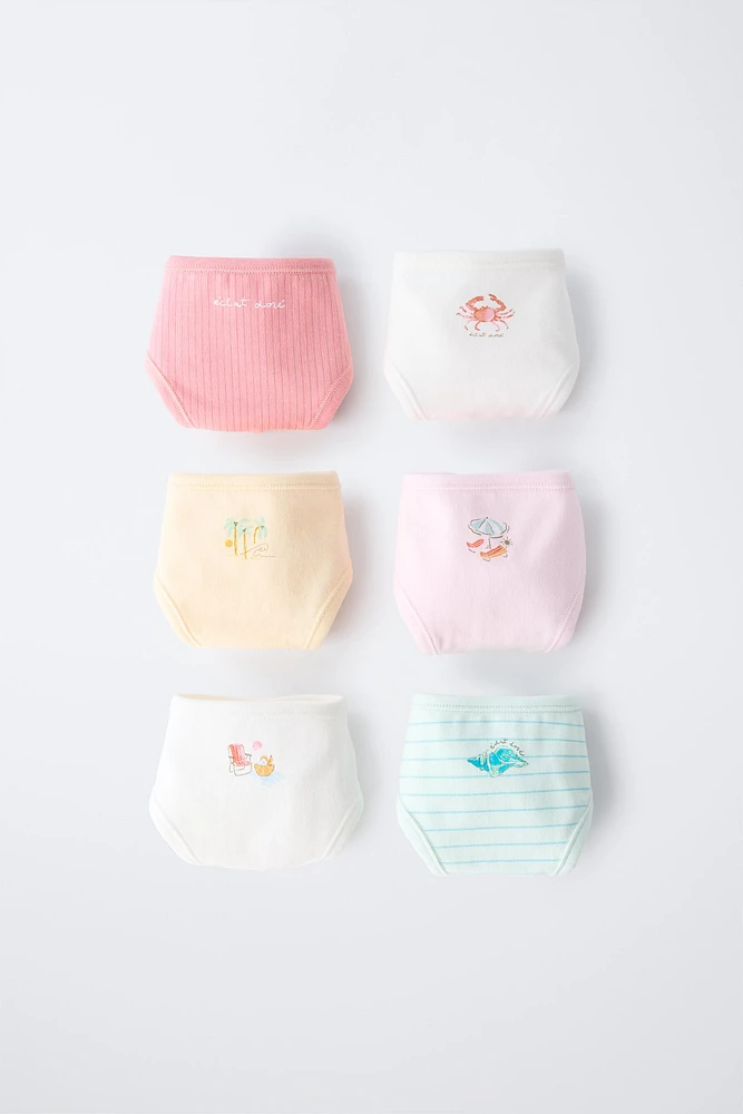 AGES 6-14/ SIX-PACK OF PRINTED UNDERWEAR