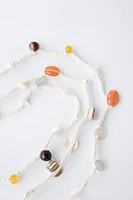 BEADED AND SHELL ROPE NECKLACE