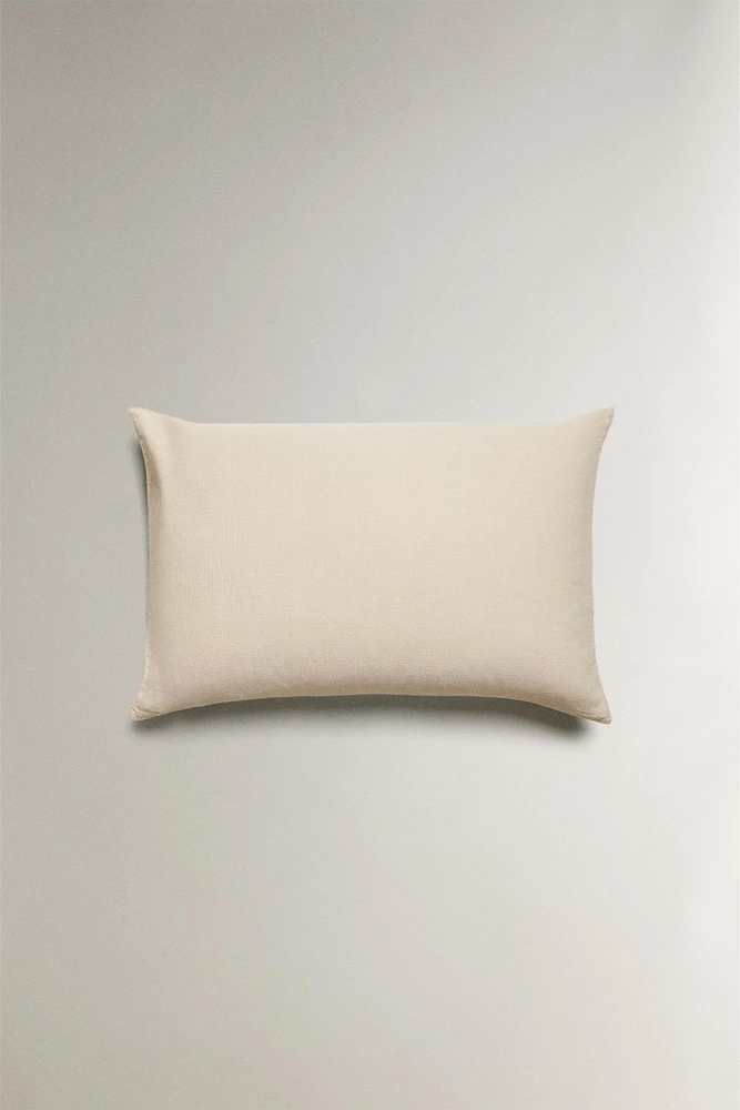 TEXTURED COTTON THROW PILLOW COVER