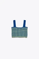 STRUCTURED KNIT CROP TOP