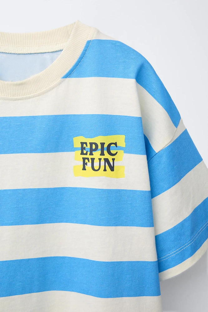 STRIPED PRINT T-SHIRT
