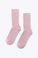 RIBBED SOCKS WITH VISCOSE