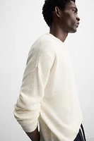 RELAXED FIT TEXTURED SWEATER