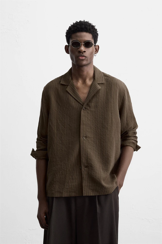 CHEMISE RAYURES MÉLANGE MODAL