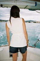 BUTTONED BELT VEST