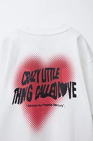 T-SHIRT AVEC INSCRIPTION « CRAZY LITTLE THING CALLED LOVE » © FREDDIE MERCURY