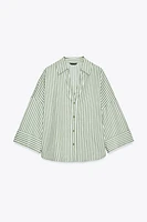 CHEMISE RAYURES MANCHES À REVERS