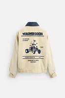 WASHED EMBROIDERED JACKET