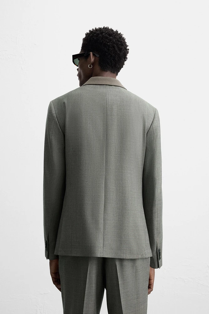 BLAZER COSTUME STRUCTURÉ 100 % LAINE