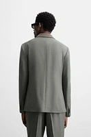 100% WOOL TEXTURED SUIT BLAZER