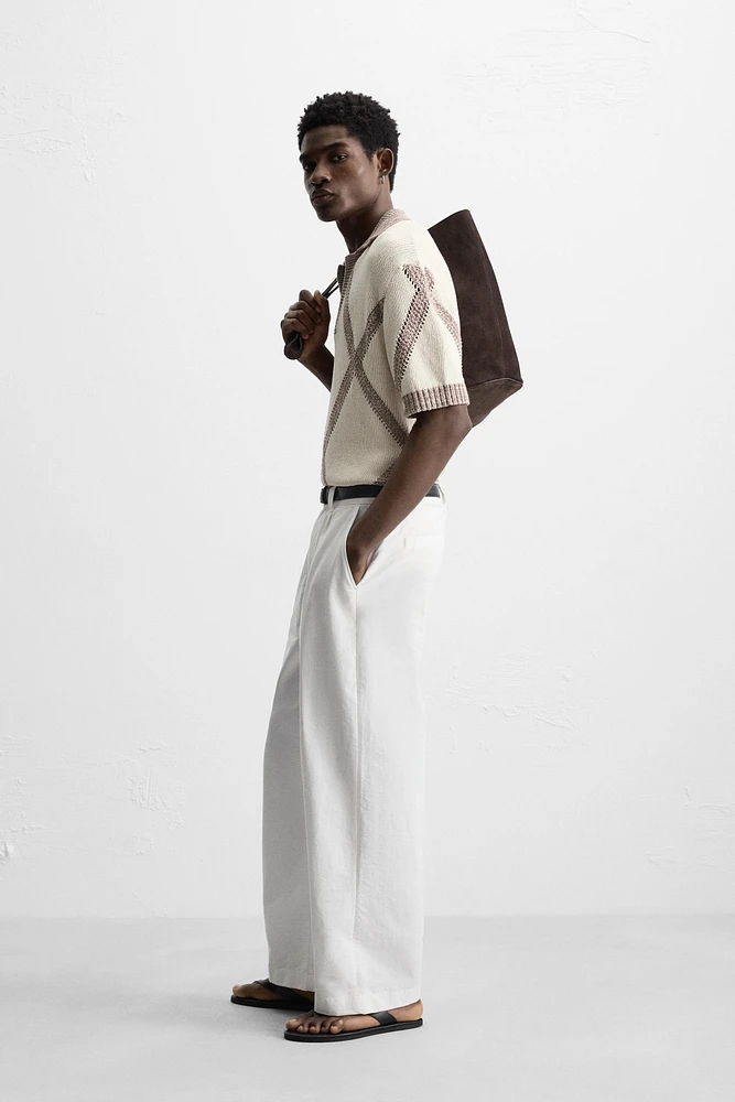 POLO EN MAILLE JACQUARD LOSANGES