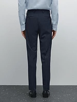 Pantalon de costume en laine mélangée