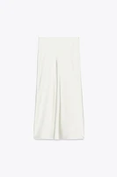 SATIN EFFECT MIDI SKIRT