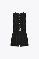 BELTED CREPE JUMPSUIT
