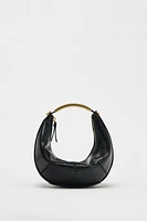 OVAL BAG WITH METAL HANDLE