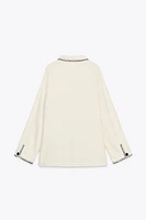EMBROIDERED LINEN OVERSHIRT ZW COLLECTION