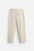 PANTALON RAYURES TEXTURE VELOURS BOUCLÉ