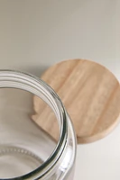 GLASS SCREW-ON STORAGE JAR