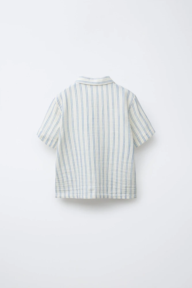 STRIPED TEXTURED SHIRT