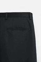 HERRINGBONE LINEN COTTON SUIT PANTS