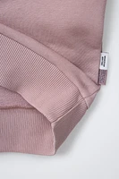 PLAIN SWEATSHIRT WITH EMBOSSED TEXT