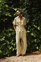 PANTALON LARGE TAILLE ÉLASTIQUE