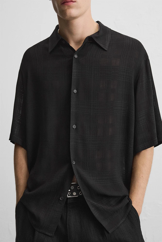 CHECKERED JACQUARD SHIRT