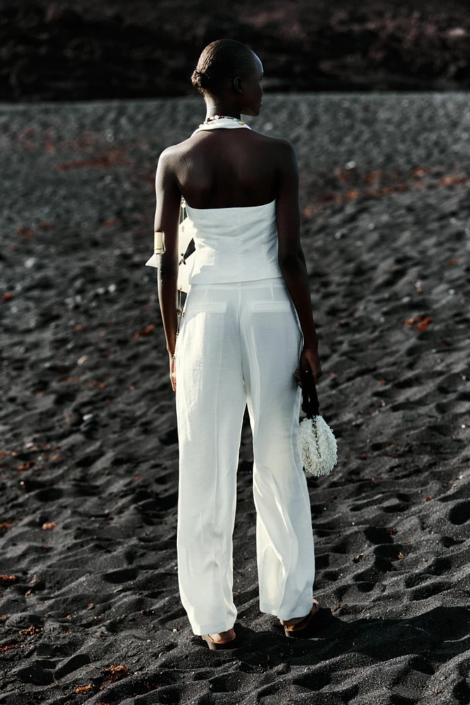 PANTALON LARGE À PINCES