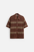 CHEMISE EN MAILLE LIN - VISCOSE