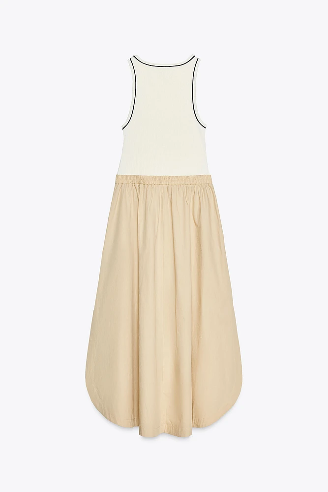 COMBINATION MIDI DRESS