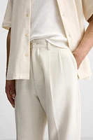 TEXTURED REGULAR FIT PANTS