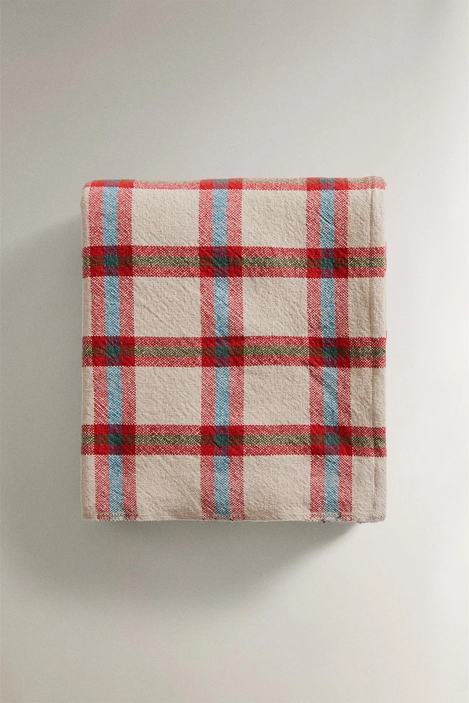 NAPPE COTON ÉPAIS CARREAUX