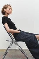 CROPPED STRETCH T-SHIRT